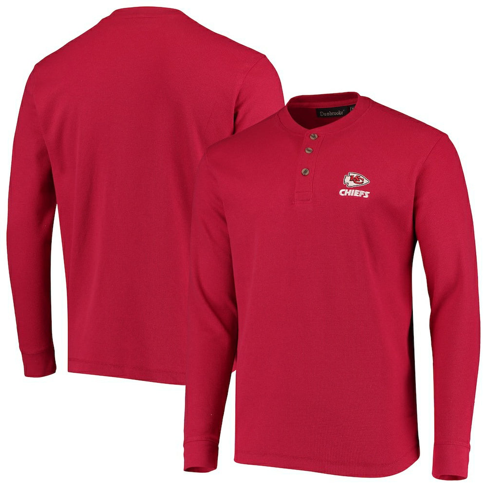 Dunbrooke Logo Maverick Thermal Henley Long Sleeve T-Shirt - Kansas City Chiefs T-shirts