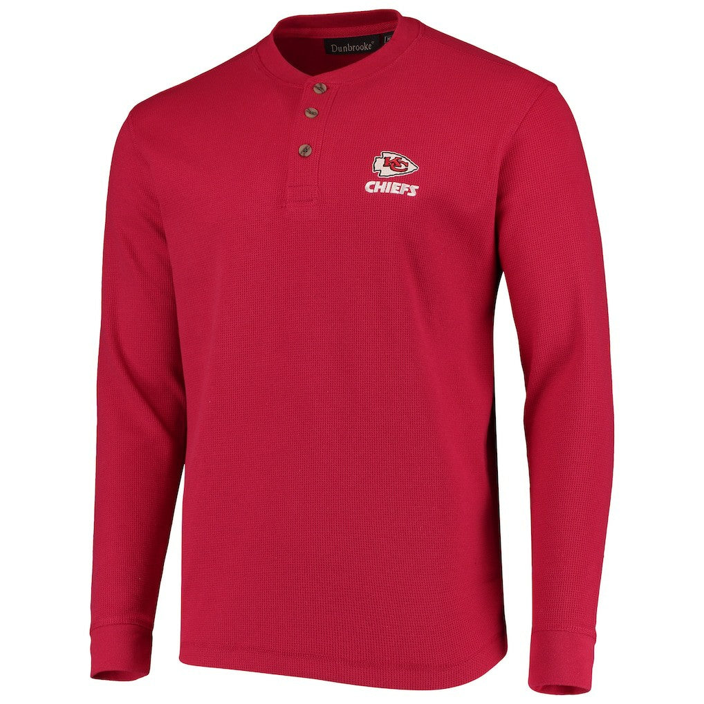 Dunbrooke Logo Maverick Thermal Henley Long Sleeve T-Shirt - Kansas City Chiefs T-shirts