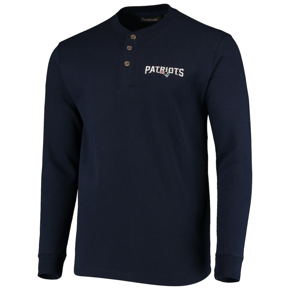 Dunbrooke Logo Maverick Thermal Henley Long Sleeve T-Shirt - New England Patriots T-shirts
