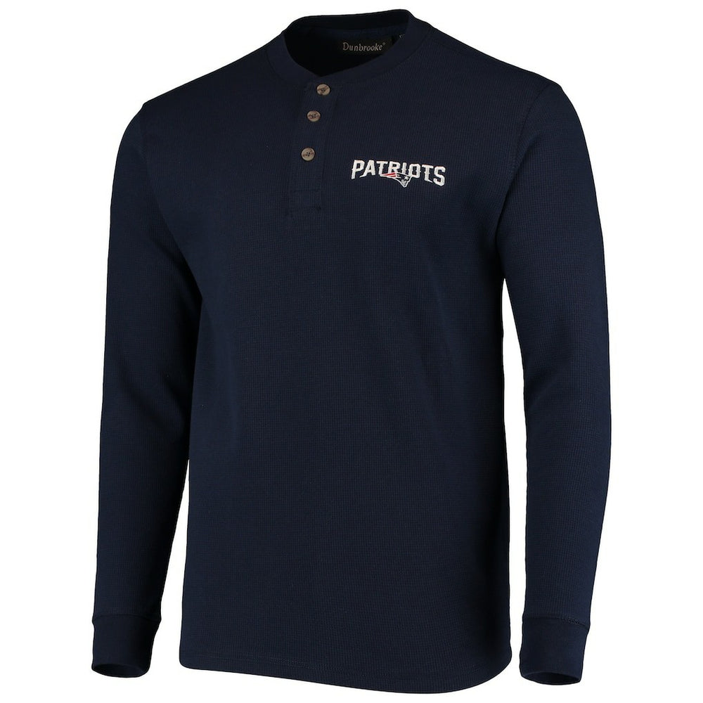 Dunbrooke Logo Maverick Thermal Henley Long Sleeve T-Shirt - New England Patriots T-shirts