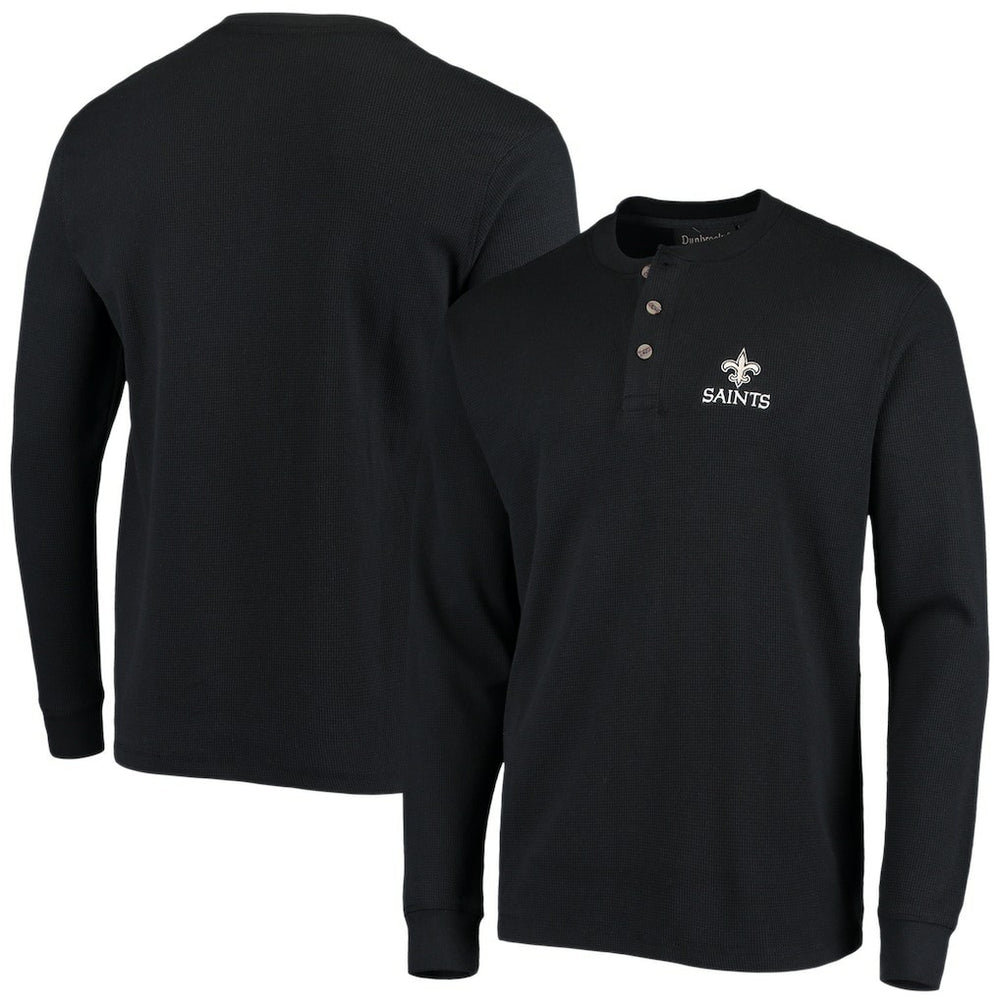 Dunbrooke Logo Maverick Thermal Henley Long Sleeve T-Shirt - New Orleans Saints T-shirts