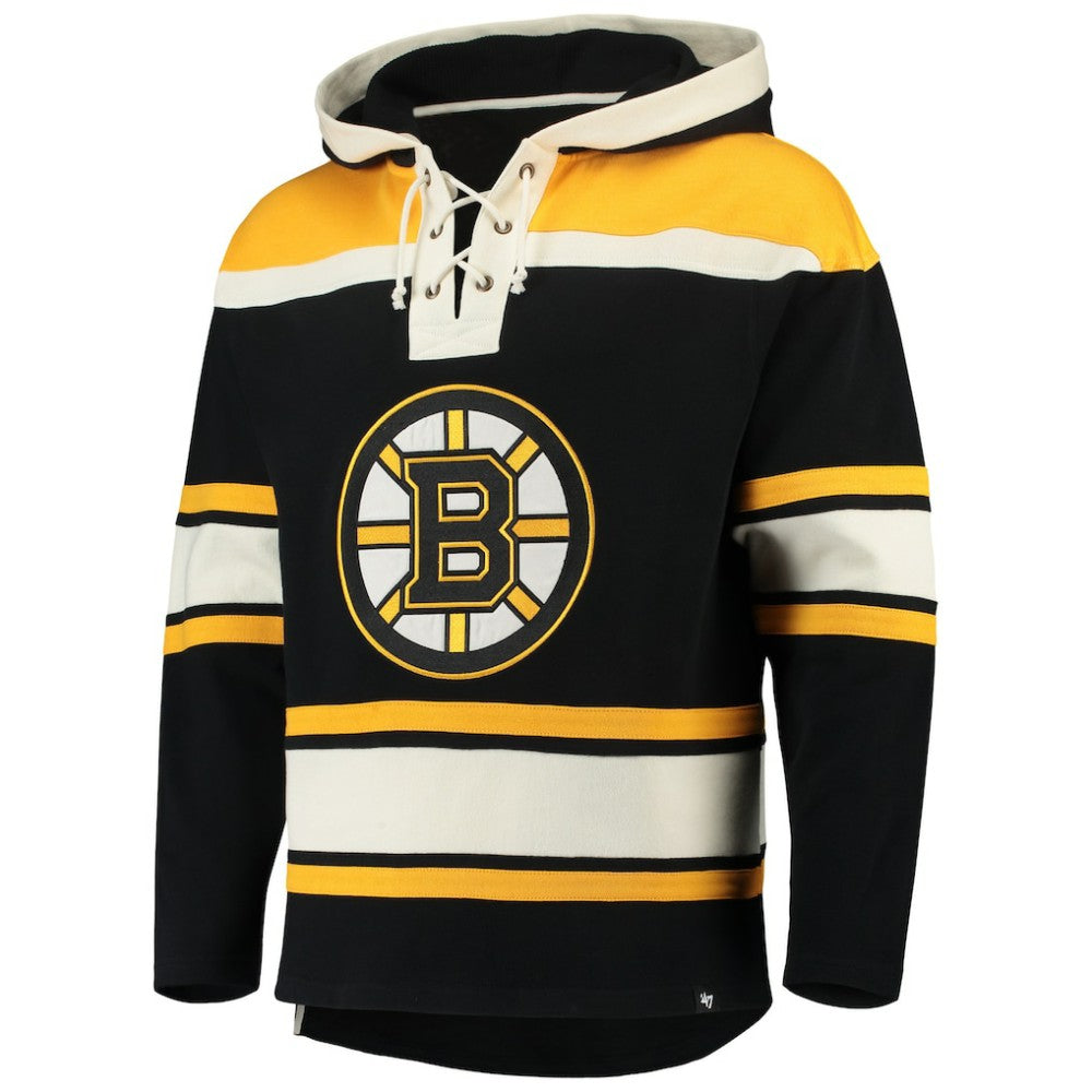NHL David Pastrnak Boston Bruins '47 Player Lacer Pullover Hoodie