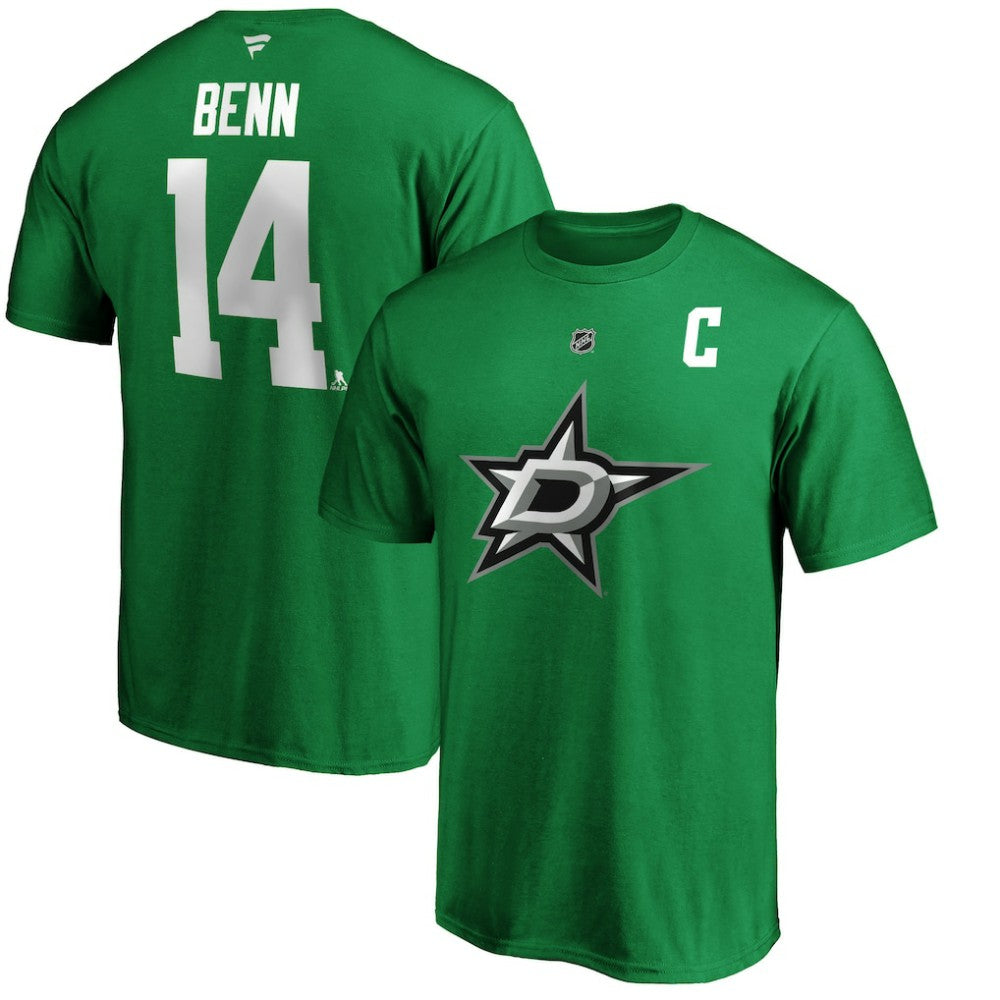 NHL Jamie Benn Dallas Stars Fanatics Authentic Stack Player Name & Number T-Shirt