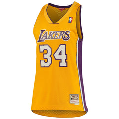 Mitchell & Ness Shaquille O'Neal Los Angeles Lakers Women's 1999/00 Hardwood Classics Swingman Jersey