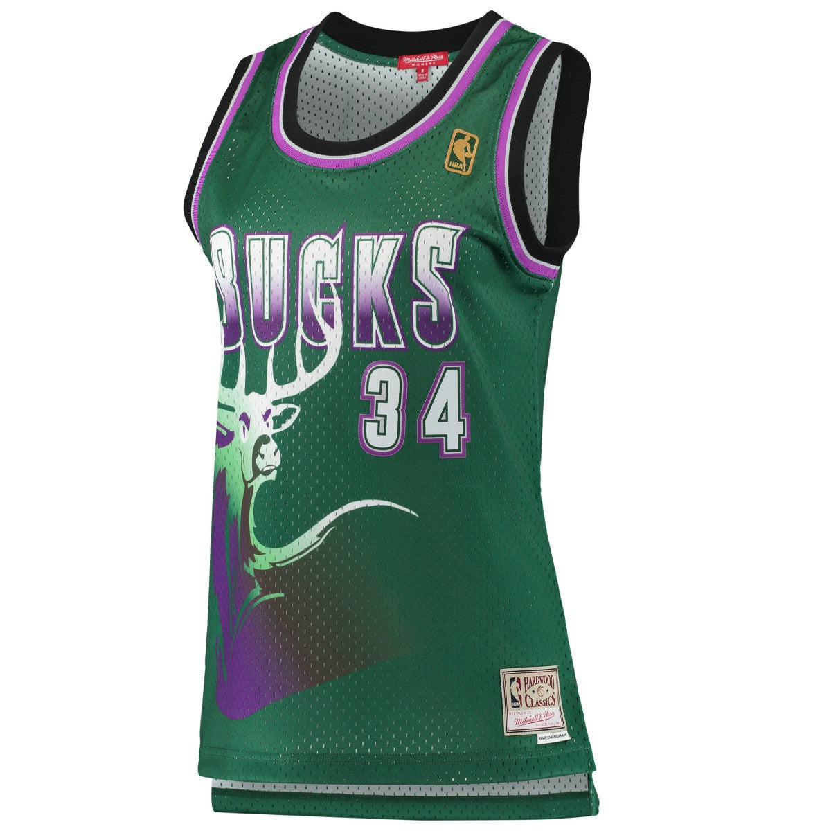 Mitchell & Ness Ray Allen Milwaukee Bucks Women's 1996/97 Hardwood Classics Swingman Jersey