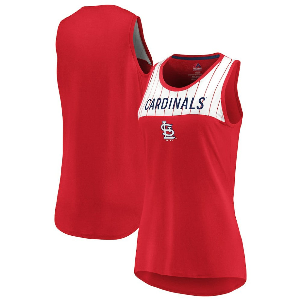 Red St. Louis Cardinals Majestic Women's Break From Tradition Tank Top