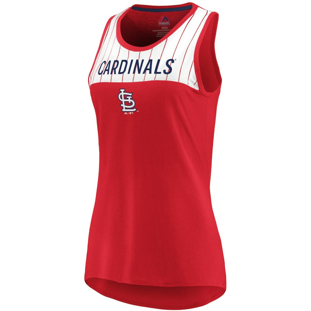 Red St. Louis Cardinals Majestic Women's Break From Tradition Tank Top