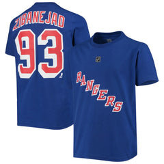 NHL Mika Zibanejad New York Rangers Youth Player Name & Number T-Shirt