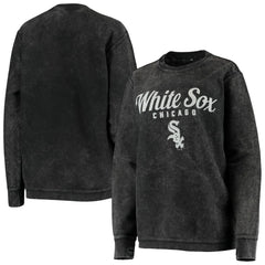Black Chicago White Sox G-III 4Her by Carl Banks Women's Comfy Cord Pullover Sweatshirt