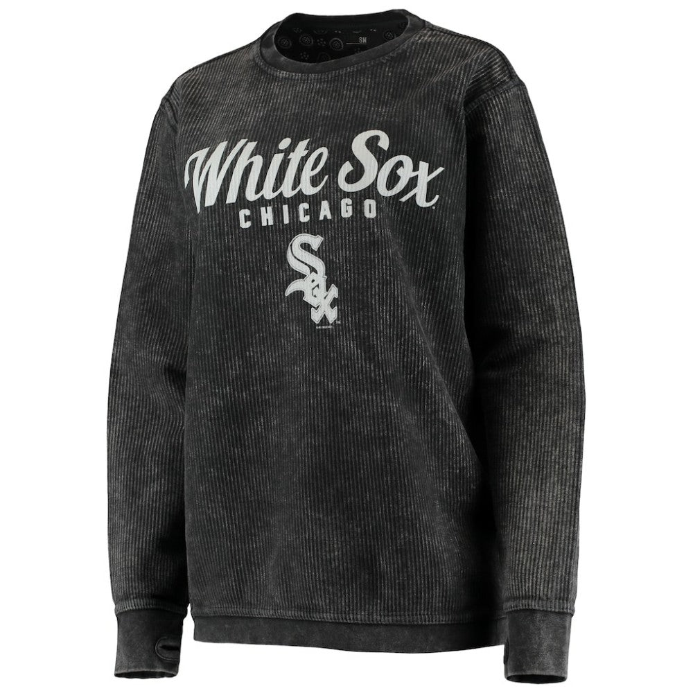 Black Chicago White Sox G-III 4Her by Carl Banks Women's Comfy Cord Pullover Sweatshirt