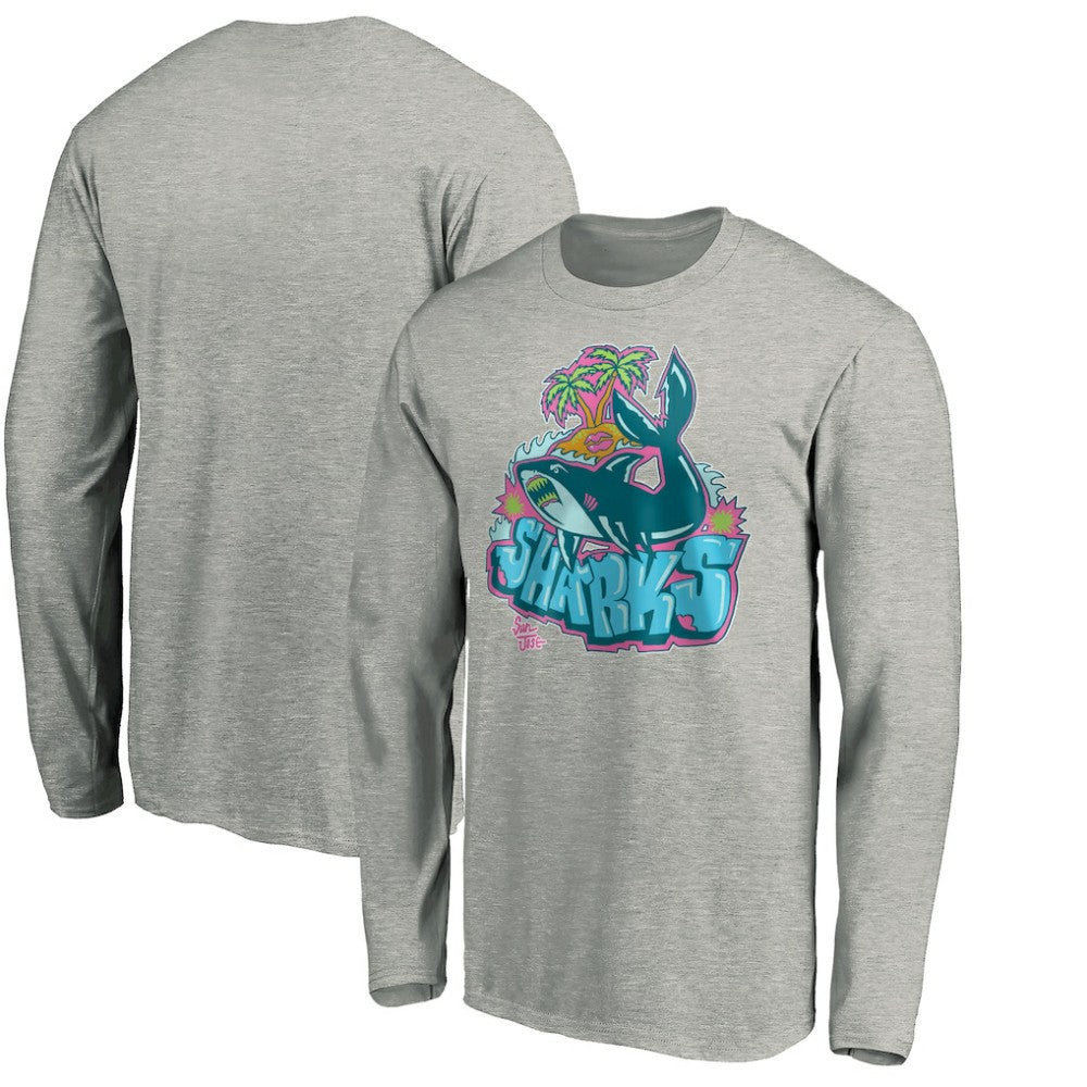 NHL San Jose Sharks Graffiti Shark Long Sleeve T-Shirt