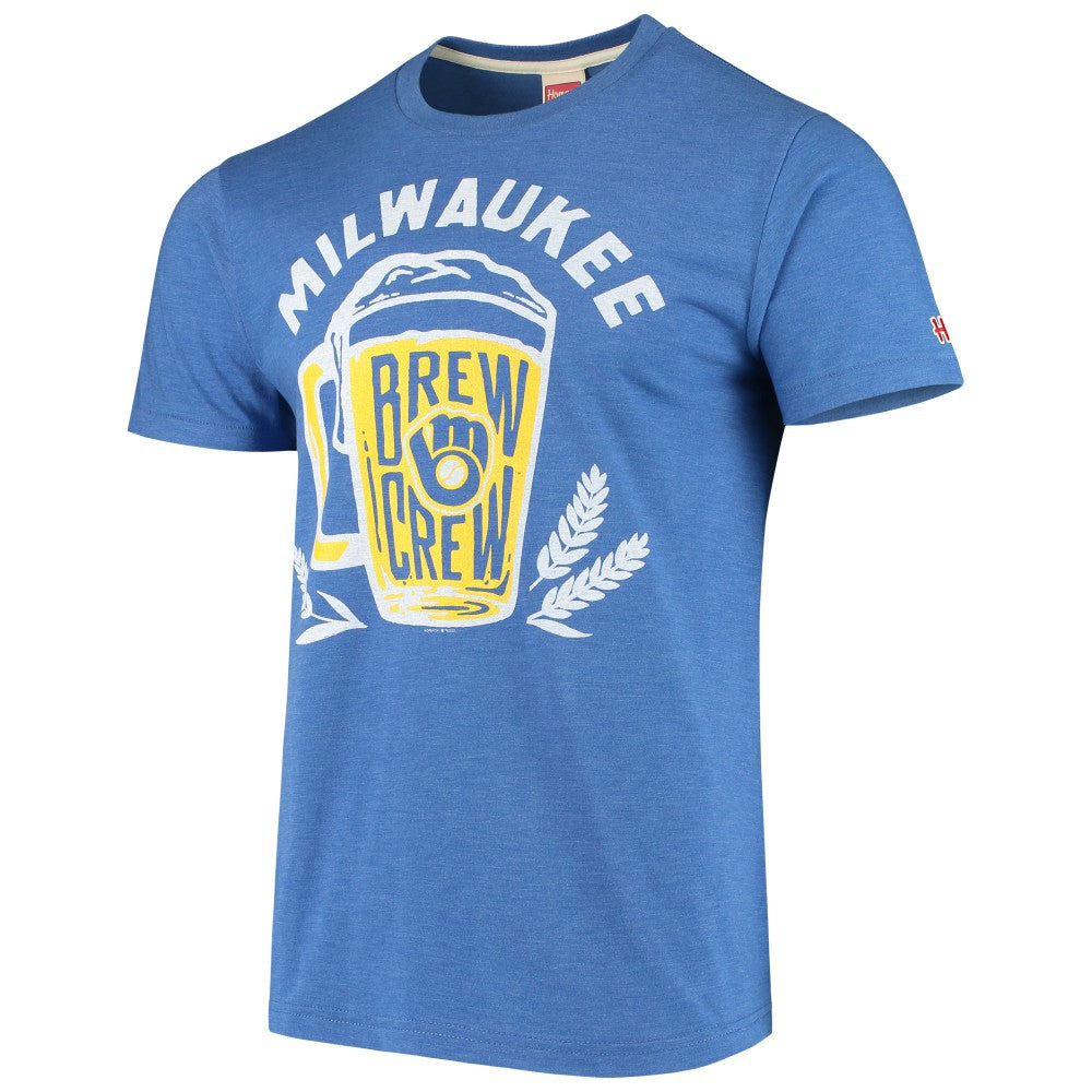 Royal Milwaukee Brewers Hyperlocal Tri-Blend T-Shirt