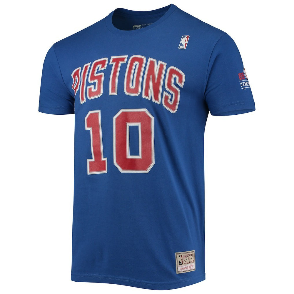 Mitchell & Ness Dennis Rodman Detroit Pistons Hardwood Classics Stitch Name & Number T-Shirt sale