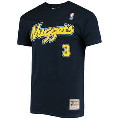 Mitchell & Ness Allen Iverson Denver Nuggets Hardwood Classics Stitch Name & Number T-Shirt sale