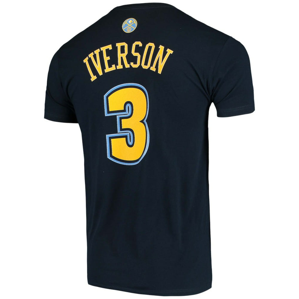 Mitchell & Ness Allen Iverson Denver Nuggets Hardwood Classics Stitch Name & Number T-Shirt sale