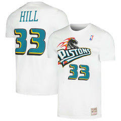 Mitchell & Ness Grant Hill Detroit Pistons Hardwood Classics Stitch Name & Number T-Shirt sale