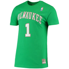 Mitchell & Ness Oscar Robertson Milwaukee Bucks Hardwood Classics Stitch Name & Number T-Shirt