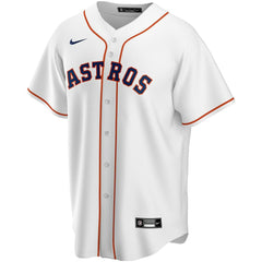 White Houston Astros Nike Home Replica Custom Jersey
