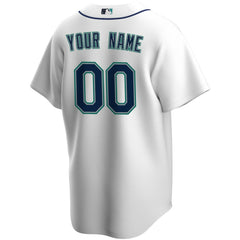 White Seattle Mariners Nike Home Replica Custom Jersey