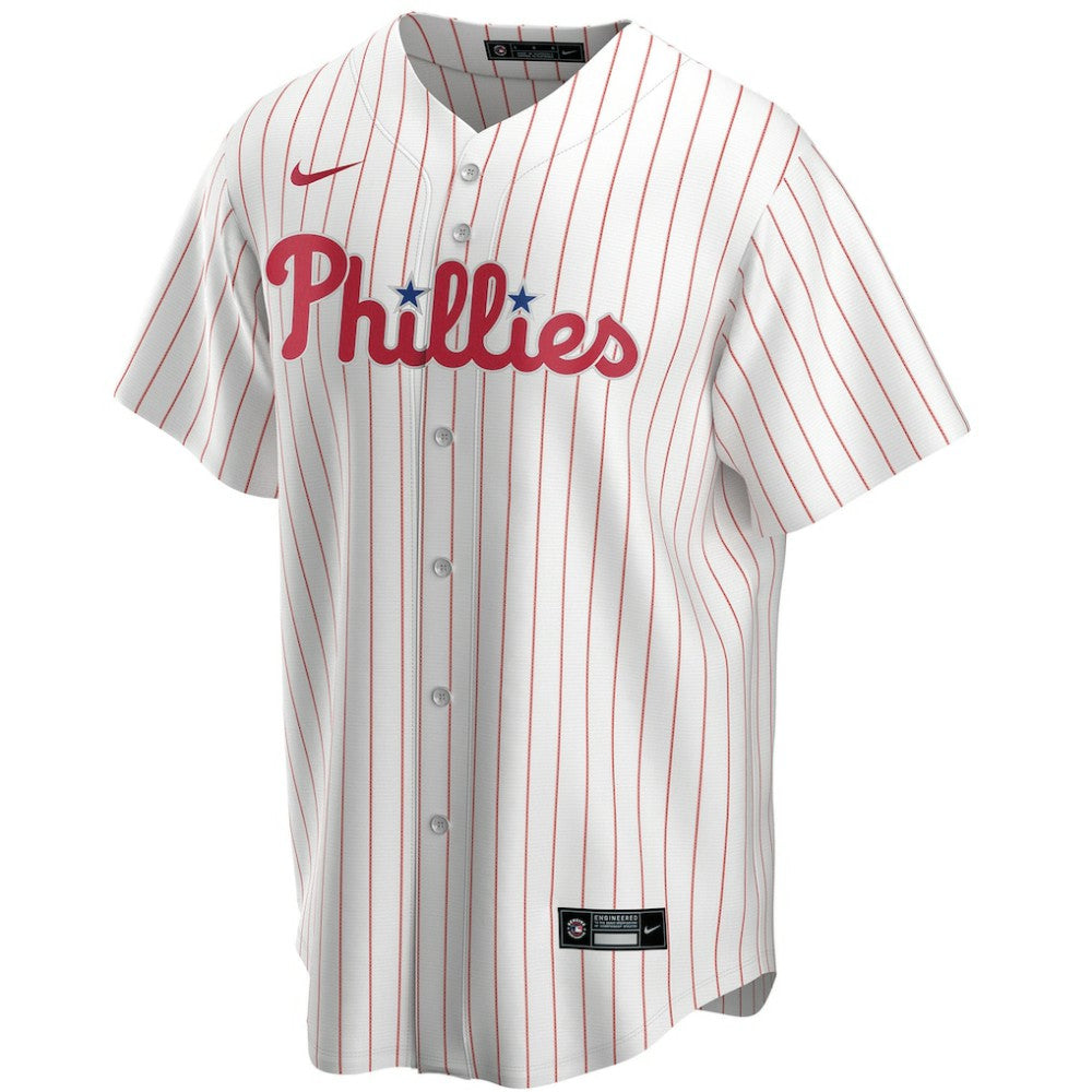 White Philadelphia Phillies Nike Home Replica Custom Jersey