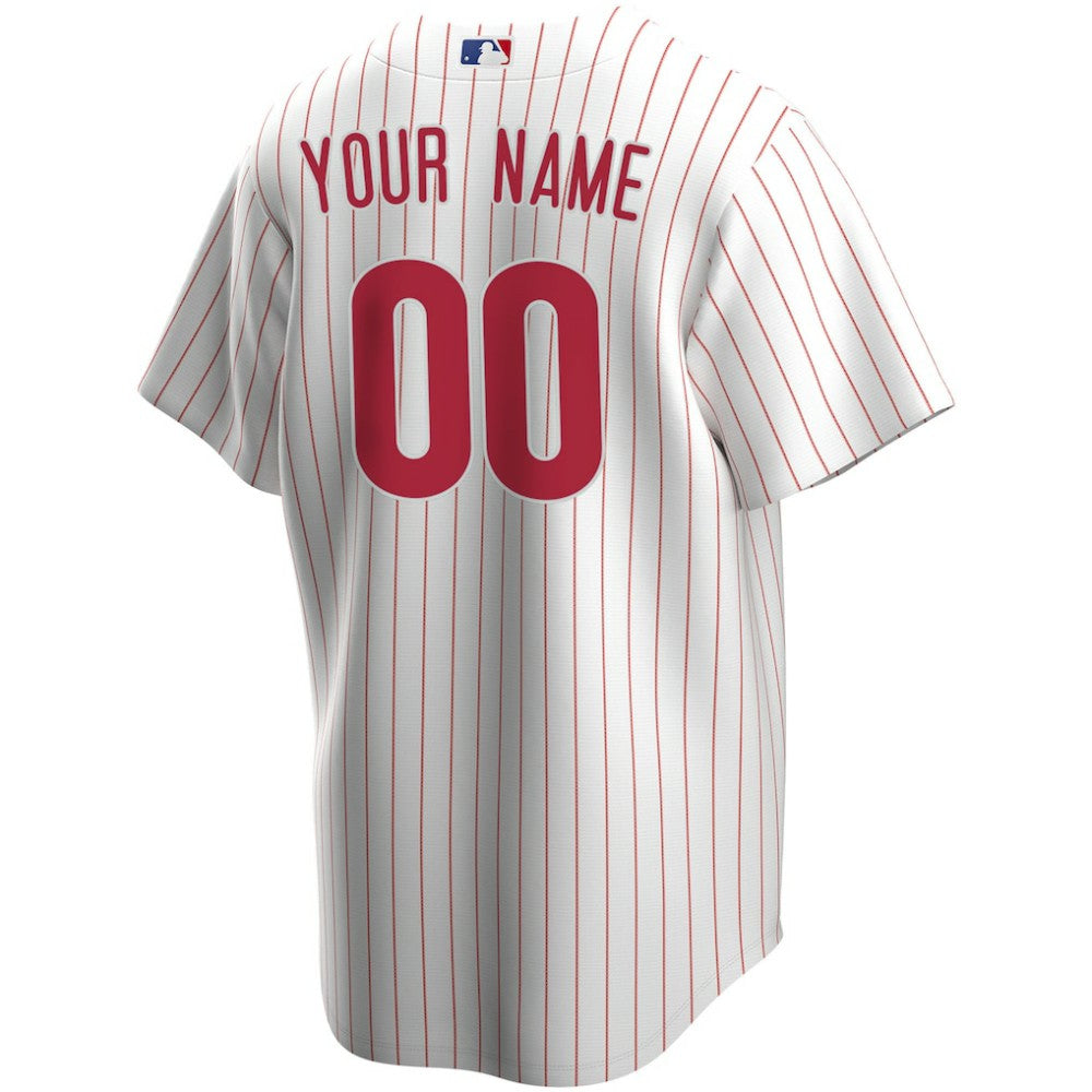 White Philadelphia Phillies Nike Home Replica Custom Jersey