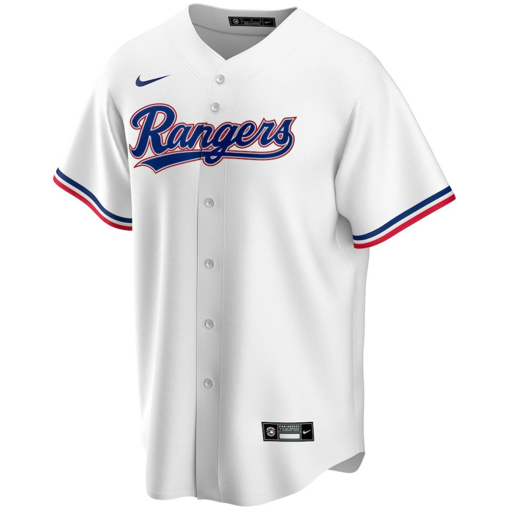White Texas Rangers Nike Home Replica Custom Jersey
