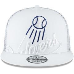White Los Angeles Dodgers New Era Elements Trucker 9FIFTY Snapback Hat