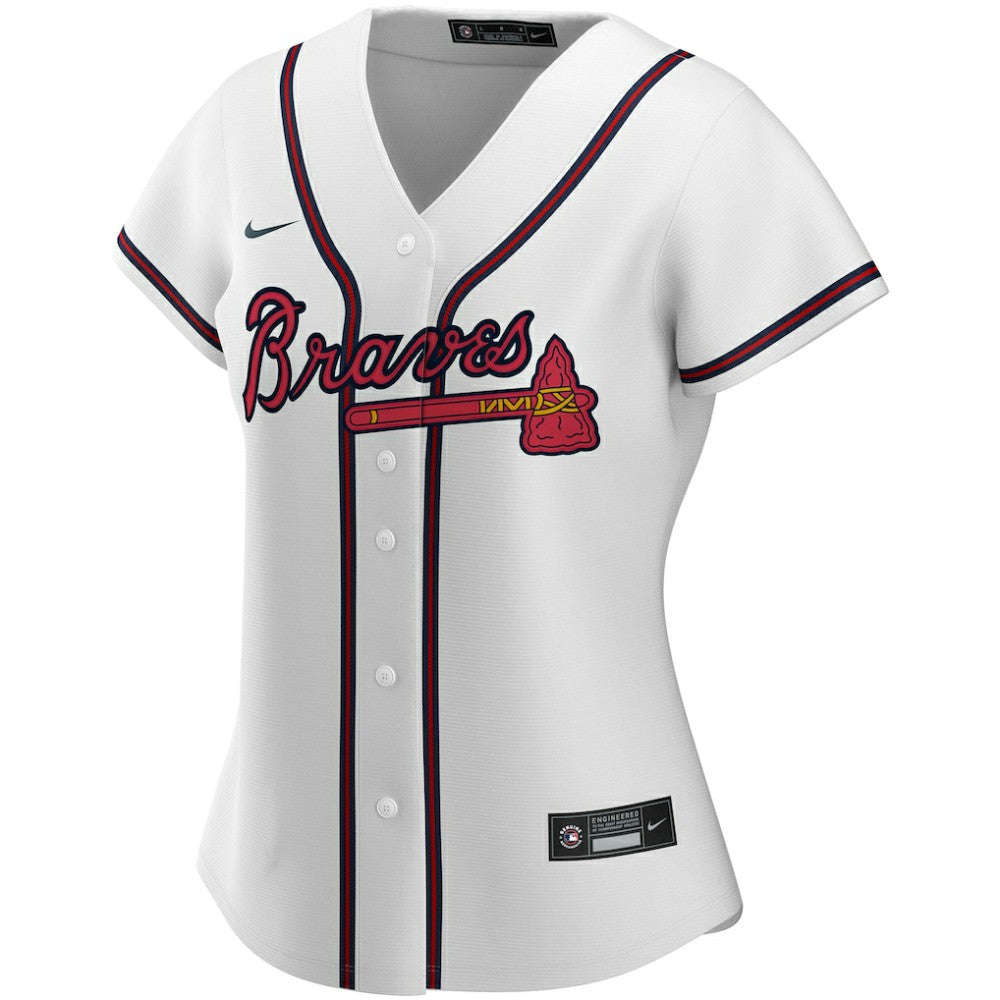 White Atlanta Braves Nike Women's Home Replica Custom Jersey