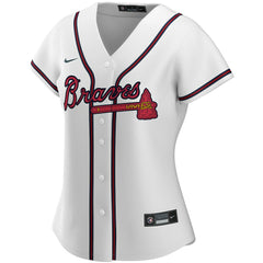 White Atlanta Braves Nike Women's Home Replica Custom Jersey