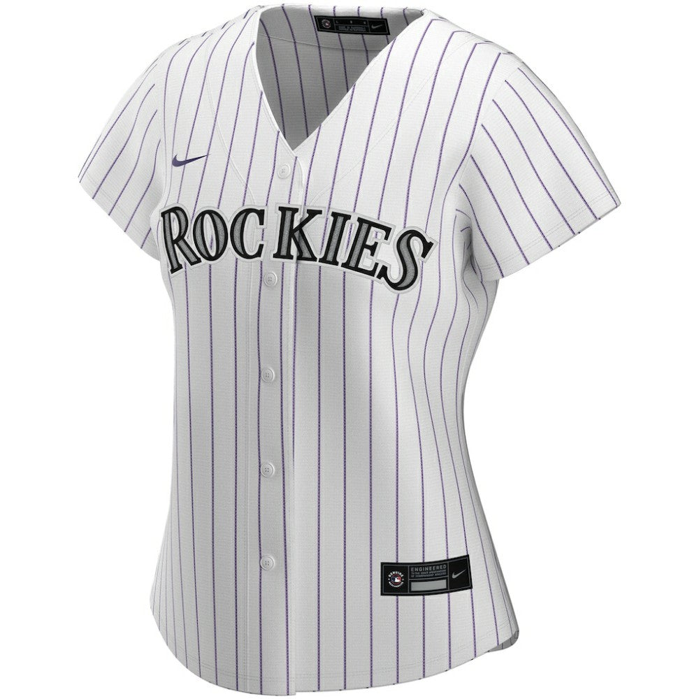 White Colorado Rockies Nike Women's Home Replica Custom Jersey