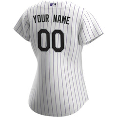 White Colorado Rockies Nike Women's Home Replica Custom Jersey