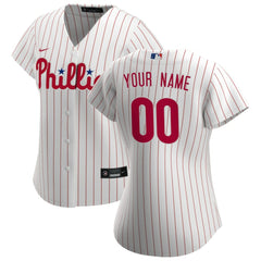 White Philadelphia Phillies Nike Women's Home Replica Custom Jersey