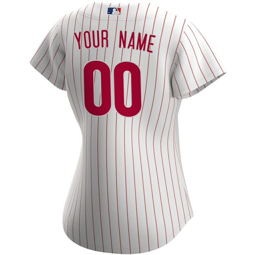 White Philadelphia Phillies Nike Women's Home Replica Custom Jersey