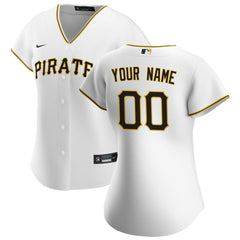 White Pittsburgh Pirates Nike Women's Home Replica Custom Jersey