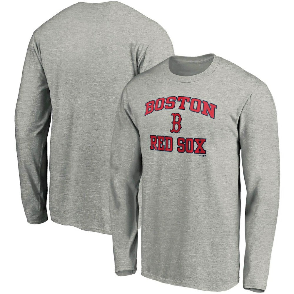 Gray Boston Red Sox Fanatics Heart & Soul Long Sleeve T-Shirt