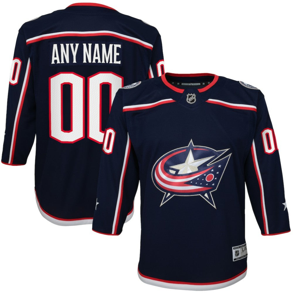 NHL Columbus Blue Jackets Youth Home Premier Custom Jersey
