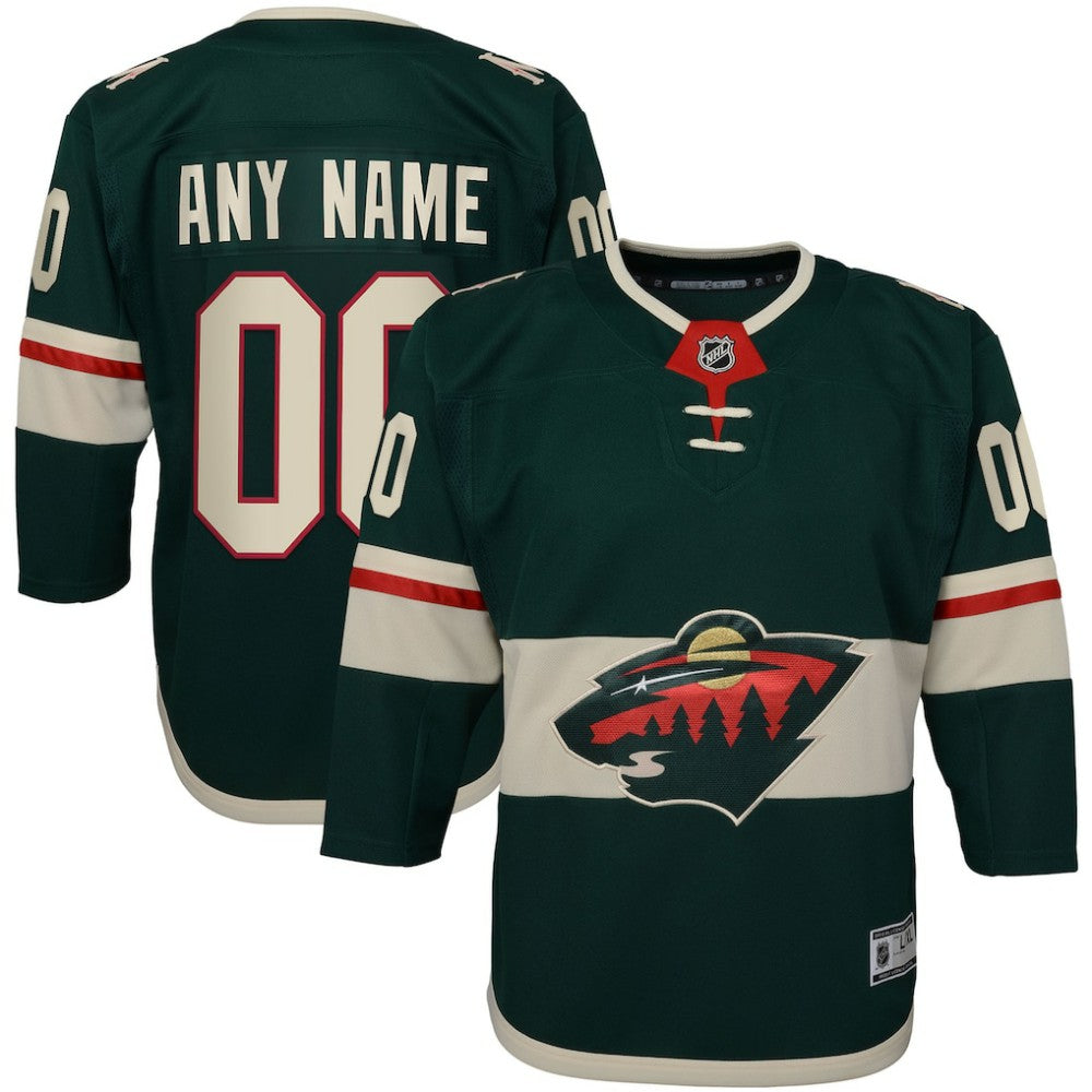 NHL Minnesota Wild Youth Home Premier Custom Jersey