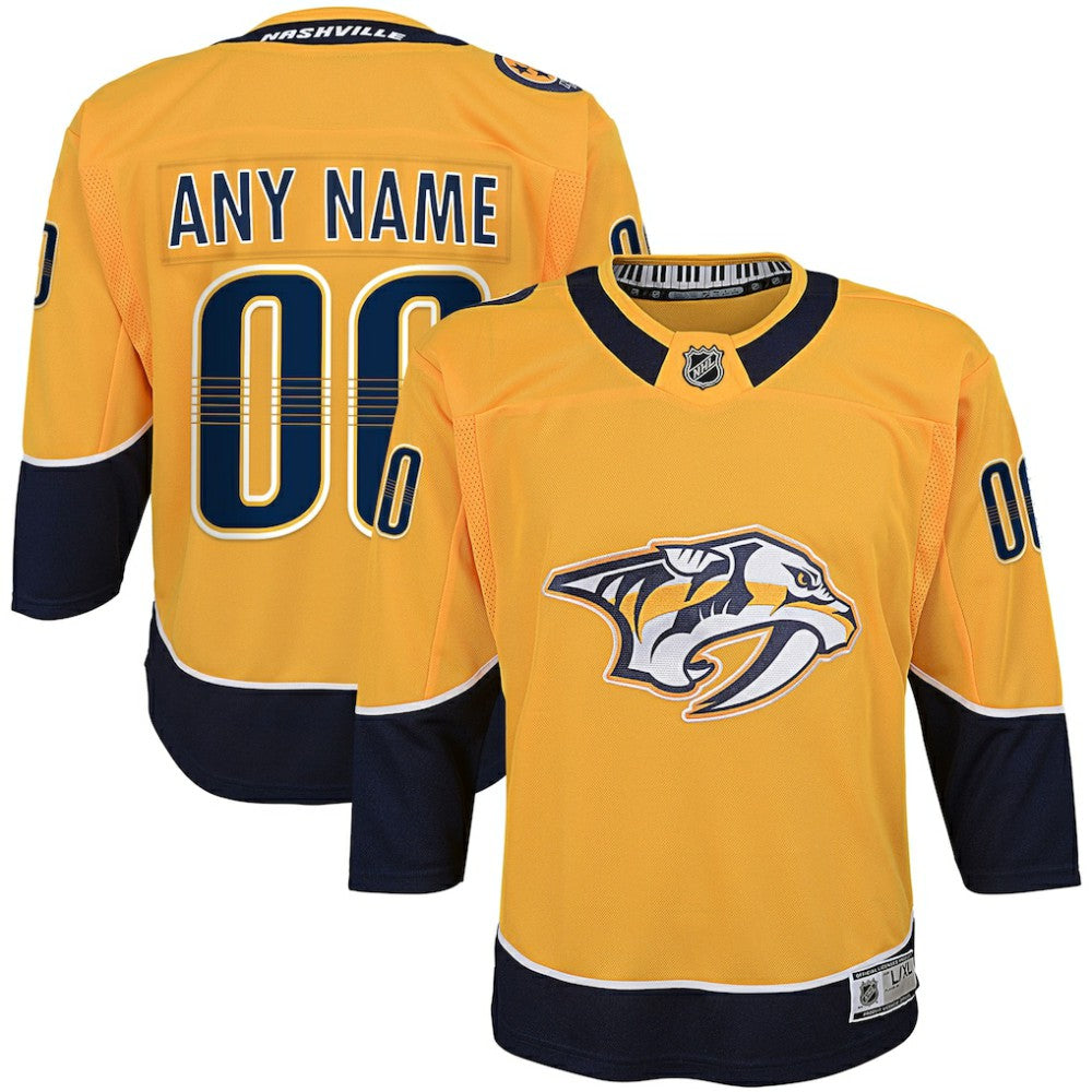 NHL Nashville Predators Youth Home Premier Custom Jersey