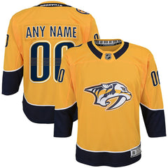 NHL Nashville Predators Youth Home Premier Custom Jersey