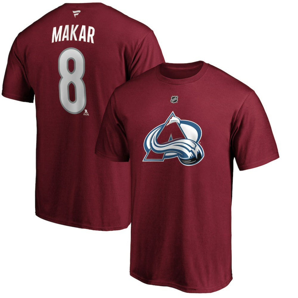 NHL Cale Makar Colorado Avalanche Fanatics Authentic Stack Player Name & Number T-Shirt