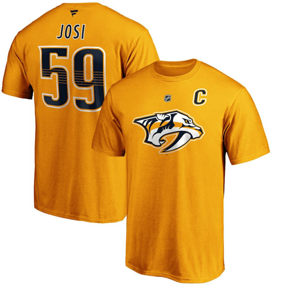 NHL Roman Josi Nashville Predators Fanatics Authentic Stack Player Name & Number T-Shirt