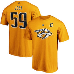 NHL Roman Josi Nashville Predators Fanatics Authentic Stack Player Name & Number T-Shirt