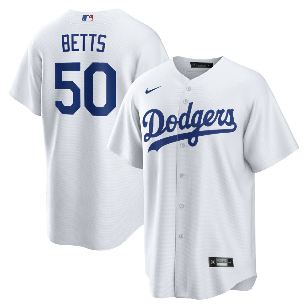White Mookie Betts Los Angeles Dodgers Nike Home Replica Player Name Jersey