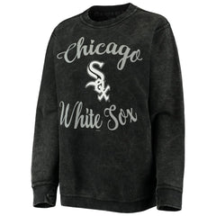 Black Chicago White Sox G-III 4Her by Carl Banks Women's Script Comfy Cord Pullover Sweatshirt