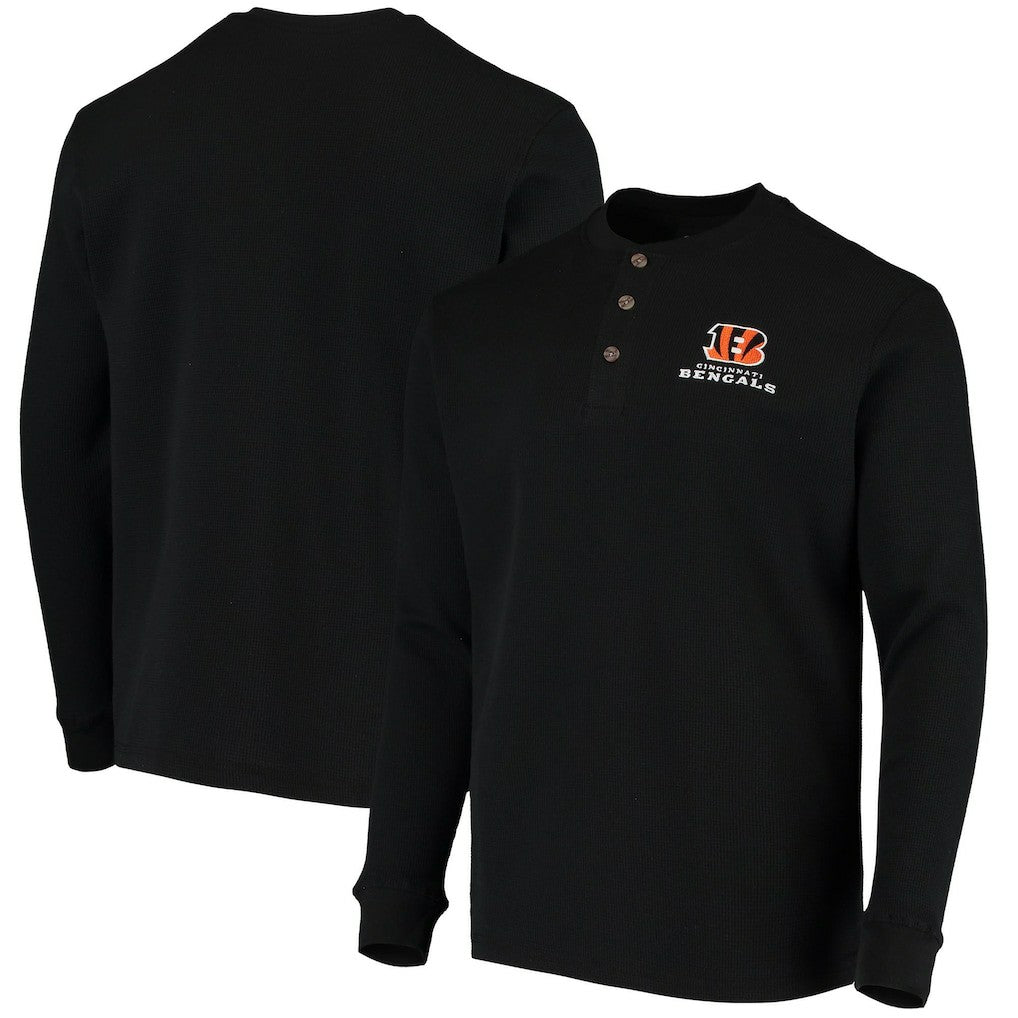 Dunbrooke Logo Maverick Thermal Henley Long Sleeve T-Shirt - Cincinnati Bengals T-shirts