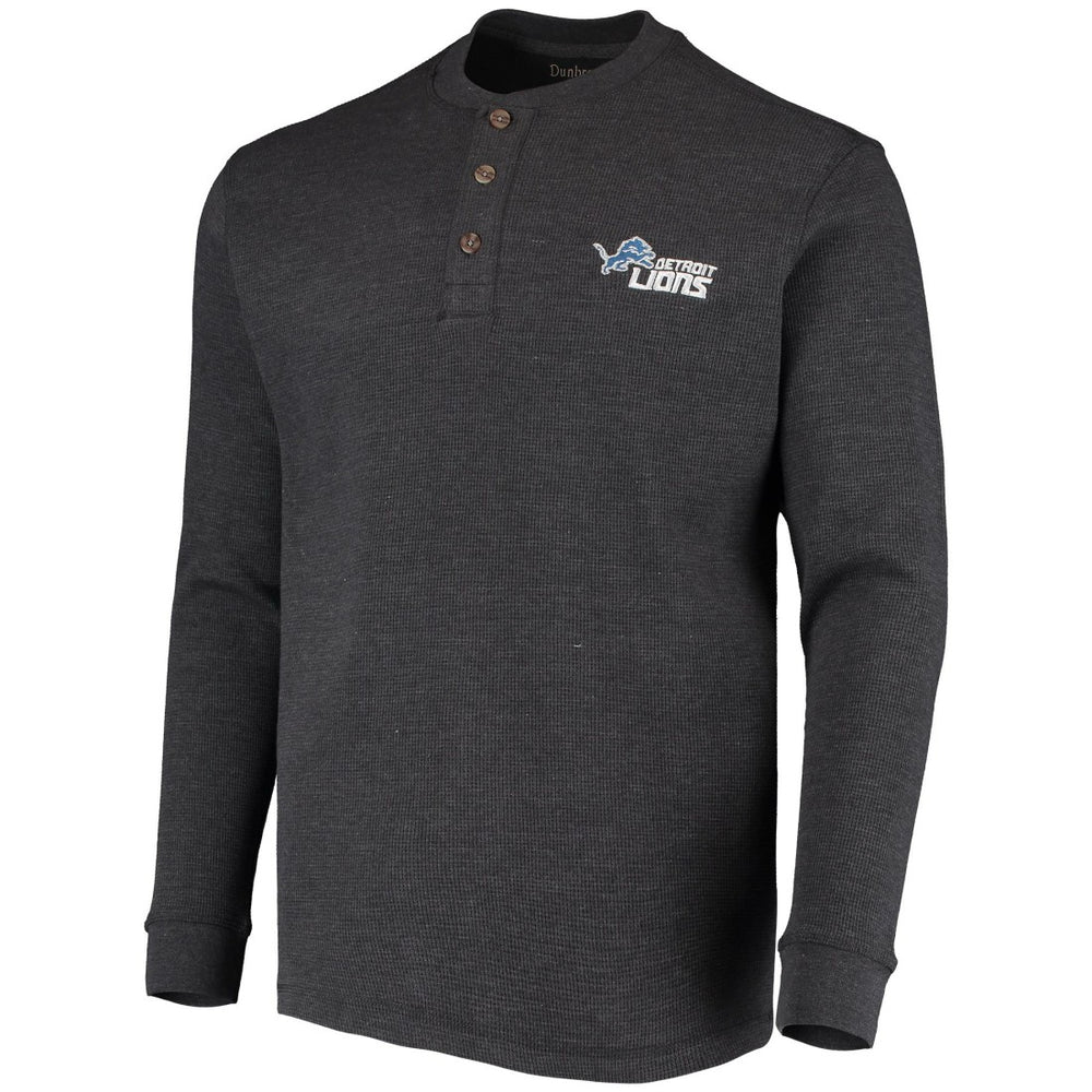 Dunbrooke Logo Maverick Thermal Henley Long Sleeve T-Shirt - Detroit Lions T-shirts