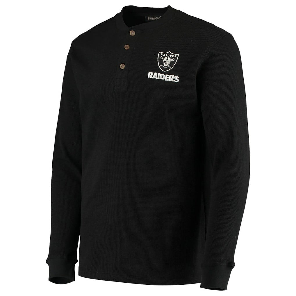 Dunbrooke Logo Maverick Thermal Henley Long Sleeve T-Shirt - Las Vegas Raiders T-shirts