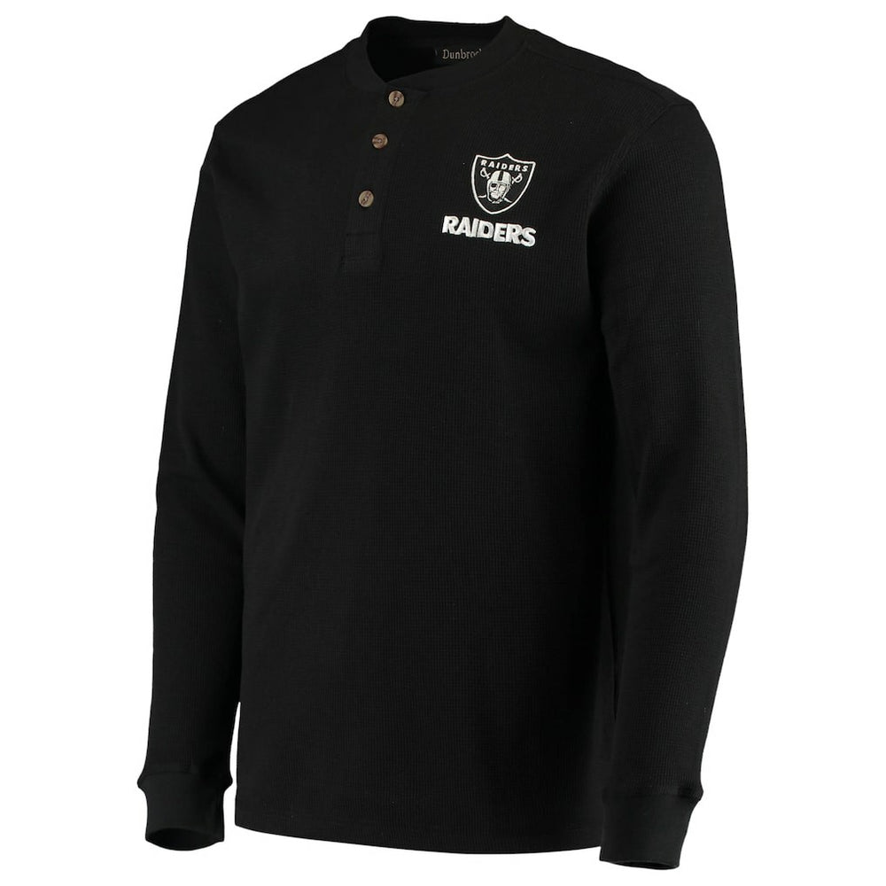 Dunbrooke Logo Maverick Thermal Henley Long Sleeve T-Shirt - Las Vegas Raiders T-shirts