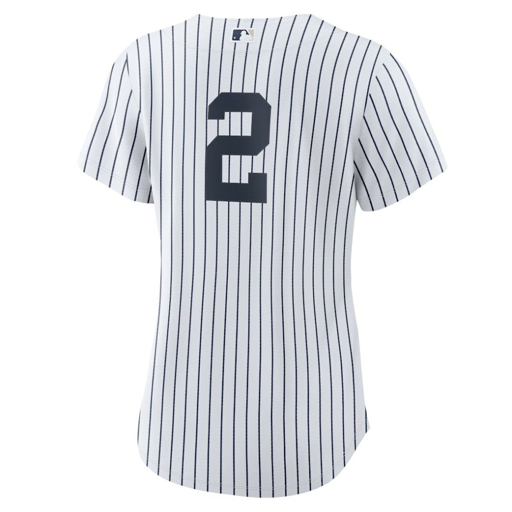 White/Navy Derek Jeter New York Yankees Nike Women's Home Replica Player Jersey