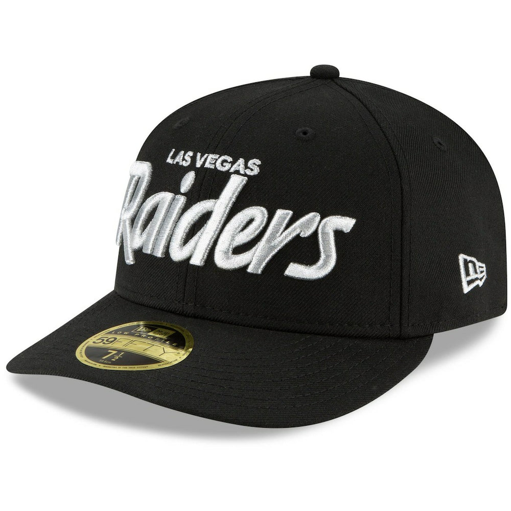 Omaha Script Low Profile 59FIFTY Fitted Hat - Las Vegas Raiders Hats
